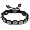 Shamballa Armband original Sterlinx mit 9 Edelstahl Kugel-Fassungen SHA90