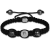 Shamballa Armband original Sterlinx mit 1 Edelstahl Kugel-Fassung SHA11