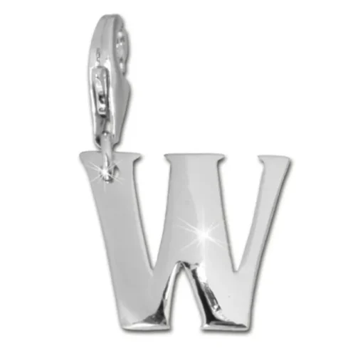 SilberDream 925 Charm Buchstabe W Silber Armband Anhänger FC70W