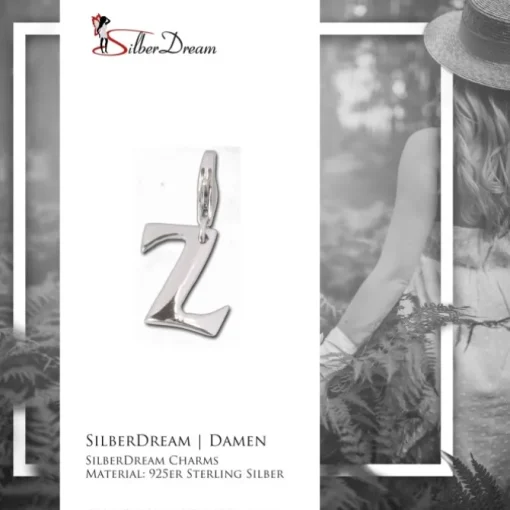 SilberDream 925 Charm Buchstabe Z Silber Armband Anhänger FC70Z