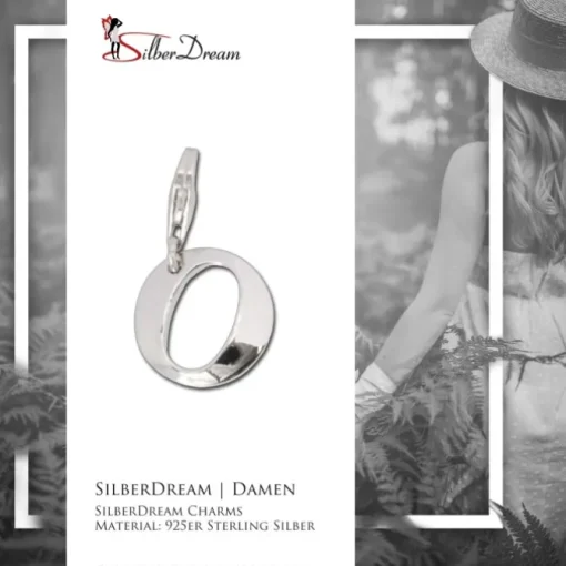 SilberDream 925 Charm Buchstabe O Silber Armband Anhänger FC70O