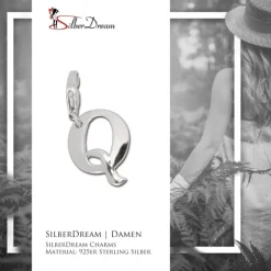 SilberDream 925 Charm Buchstabe Q Silber Armband Anhänger FC70Q