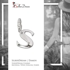 SilberDream 925 Charm Buchstabe S Silber Armband Anhänger FC70S