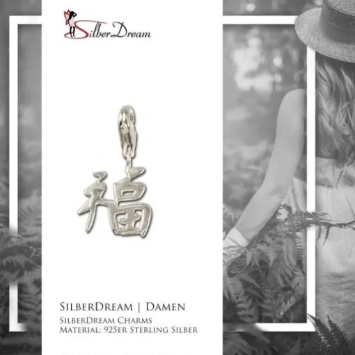 SilberDream 925 Charm Chin. Glück Armband Anhänger FC3009
