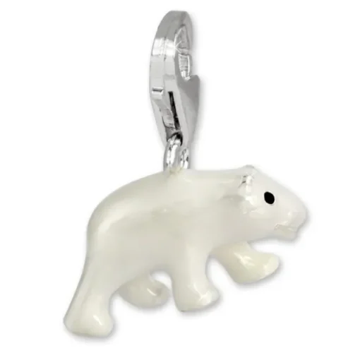 SilberDream 925 Charm Eisbär Armband Anhänger FC1018