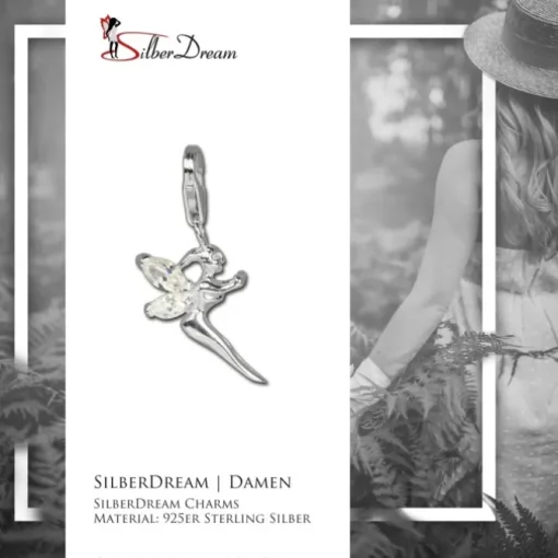 SilberDream 925 Charm Elfe Zirkonia weiß Armband Anhänger FC240W
