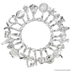 SilberDream 925 Charm Emaille Zwerg Armband Anhänger FC601