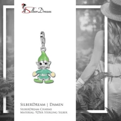 SilberDream 925 Charm Emaille Zwerg Armband Anhänger FC601