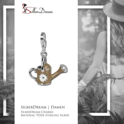 SilberDream 925 Charm Emaille Gießkanne Armband Anhänger FC602