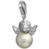 SilberDream 925 Charm Engel Perle weiß Armband Anhänger FC243W