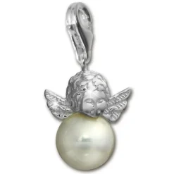 SilberDream 925 Charm Engel Perle weiß Armband Anhänger FC243W
