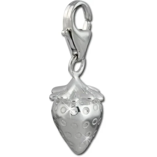 SilberDream 925 Charm Erdbeere Armband Anhänger FC3022W