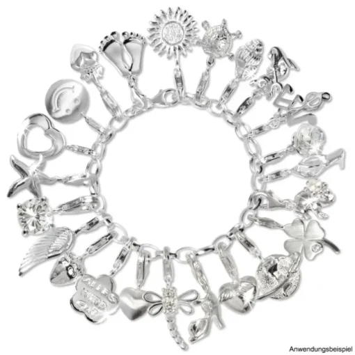 SilberDream 925 Charm Erdbeere Emaille Armband Anhänger FC3022R