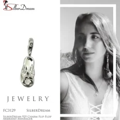 SilberDream 925 Charm Flip-Flop Armband Anhänger FC3129