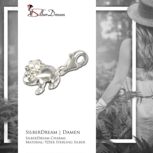 SilberDream 925 Charm Frosch Krone Armband Anhänger FC219W