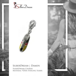 SilberDream 925 Charm Fußballschuh Armband Anhänger FC707