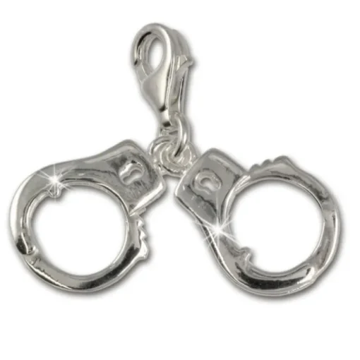 SilberDream 925 Charm Handschellen Armband Anhänger FC3037