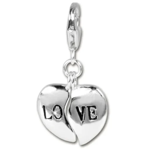 SilberDream 925 Charm Herz LOVE Armband Anhänger Silber FC3008