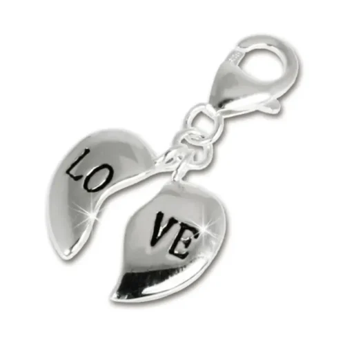 SilberDream 925 Charm Herz LOVE Armband Anhänger Silber FC3008