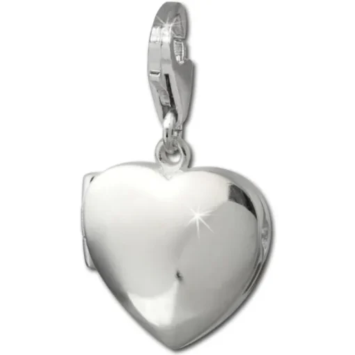 SilberDream 925 Charm Herz Medaillon Armband Anhänger FC3006