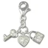 SilberDream 925 Charm Herz Schlüssel Armband Anhänger FC224W