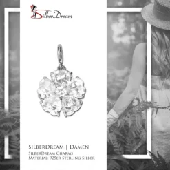 SilberDream 925 Charm Herzblume Armband Ketten Anhänger FC4112W