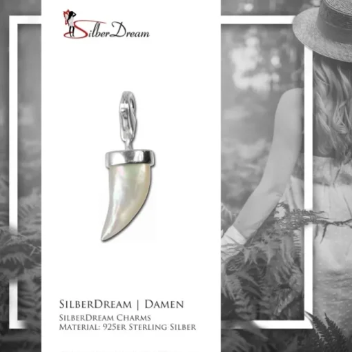 SilberDream 925 Charm Horn weiss Armband Anhänger FC212W