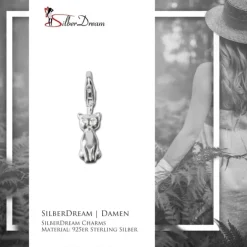 SilberDream 925 Charm Katze Armband Anhänger FC1029