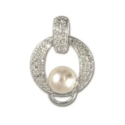SilberDream 925 Charm Ketten Verbinder Zirkonia Perle FC0071W