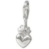 SilberDream 925 Charm Kronen Herz Armband Anhänger FC3061