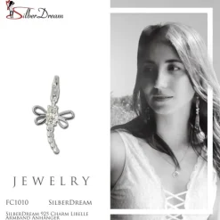 SilberDream 925 Charm Libelle Armband Anhänger FC1010
