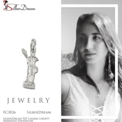 SilberDream 925 Charm Liberty Armband Anhänger FC3026