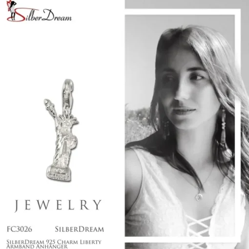 SilberDream 925 Charm Liberty Armband Anhänger FC3026