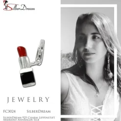 SilberDream 925 Charm Lippenstift Armband Anhänger Silb FC3024