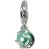 SilberDream 925 Charm Mint grün Kugel Armband Anhänger FC250G