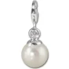 SilberDream 925 Charm Perle weiß Armband Anhänger FC226W