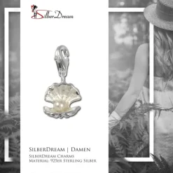SilberDream 925 Charm Perlenmuschel Armband Anhänger FC230W