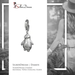 SilberDream 925 Charm Pinguin Armband Anhänger FC1027