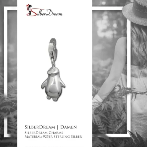SilberDream 925 Charm Pinguin Armband Anhänger FC1027