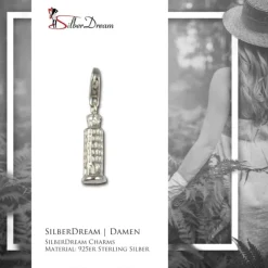 SilberDream 925 Charm Pisa Turm Armband Anhänger FC3054