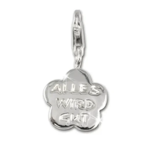 SilberDream 925 Charm Plakette Gut Armband Anhänger FC3068