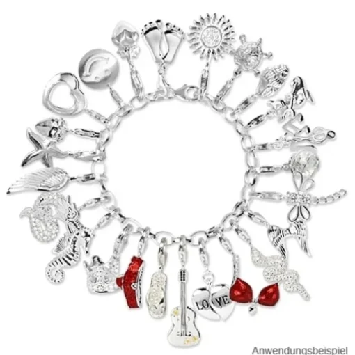 SilberDream 925 Charm Schlange Zirkonia Armband Anhänger FC221W