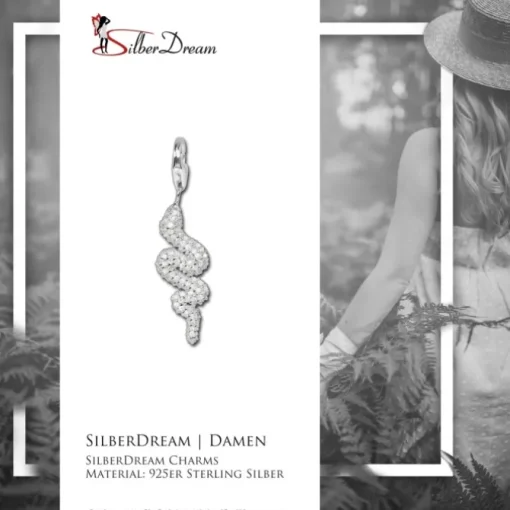 SilberDream 925 Charm Schlange Zirkonia Armband Anhänger FC221W