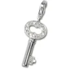 SilberDream 925 Charm Schlüssel weiß Armband Anhänger FC241W