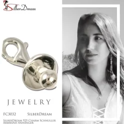 SilberDream 925 Charm Schnuller Armband Anhänger FC3032