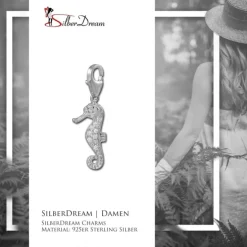 SilberDream 925 Charm Seepferd Armband Anhänger FC232W