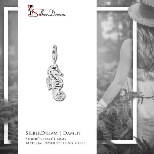 SilberDream 925 Charm Seepferdchen Armband Anhänger FC1022