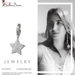 SilberDream 925 Charm Seestern Armband Anhänger FC231W