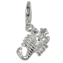 SilberDream 925 Charm Skorpion Sternzeichen Anhänger FC7111