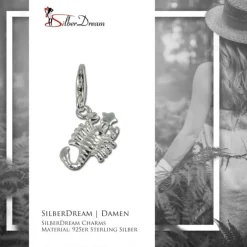 SilberDream 925 Charm Skorpion Sternzeichen Anhänger FC7111